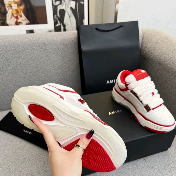 Amiri Red and White Sneakers ma-1 main image 4